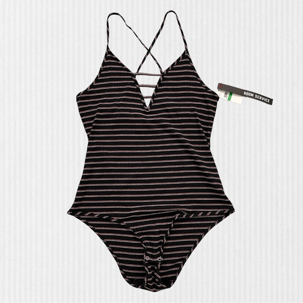 Room Service Striped Bodysuit